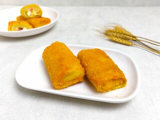 Risol Mayo &ndash; Crispy Indonesian Fried Roll with Mayonnaise, Smoked Beef and Boiled Egg