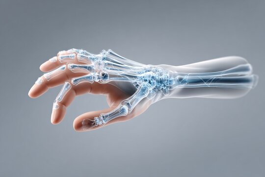 Close-up of a person&acirc;&euro;&trade;s hand placing a saliva sample into a high-tech glowing diagnostic device at home