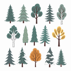 Obraz premium set of trees