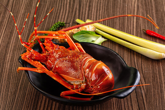 Delicous expensive Steamed omar lobster