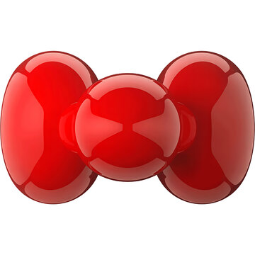 A close-up view of shiny red objects on a black background