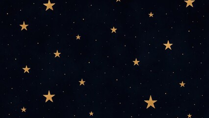 Golden stars on dark background