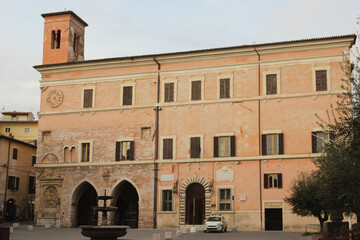 Fototapeta premium Town Hall Palace (Italian: Palazzo del Comune). Spello, Umbria Region, Italy