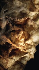 Crumpled Aged Paper Texture Closeup