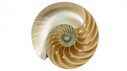 Nautilus Shell Spiral Structure Closeup