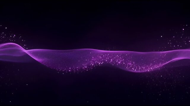 In four frames purple waves shift and morph producing a colorful visual display suitable for animation or design use