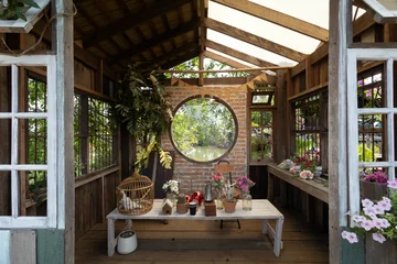 Vintage Wooden Cabin Interior with Reclaimed Timber and Rustic Charm © 2D_Jungle