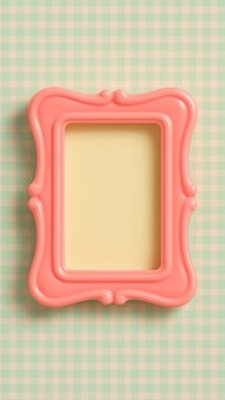 Vintage pink frame decor