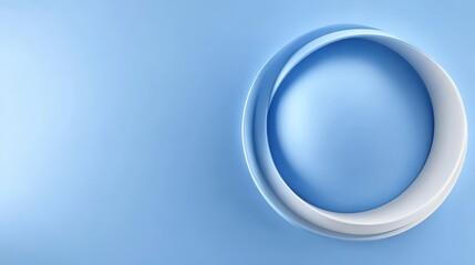 Abstract Circular Frame Background with Soft Blue Gradient for Corporate Technology Presentation