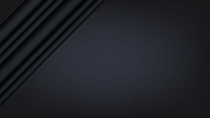 Premium black abstract background with dark diagonal lines and glow
