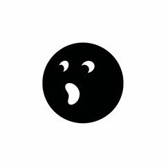 Fototapeta premium Black Circle with Shocked Facial Expression.