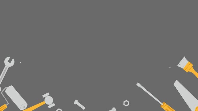 Animation repair tools with copy space area for industrial and Labor Day template