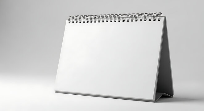 Blank White Desk Calendar on Stand 2.