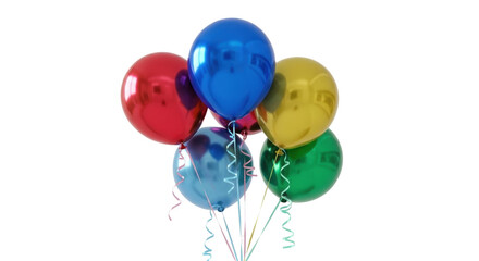 Isolated vibrant balloons floating together party decoration celebration event festive air © darietta