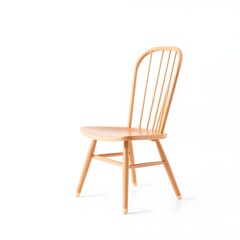 wooden chair isolated on white