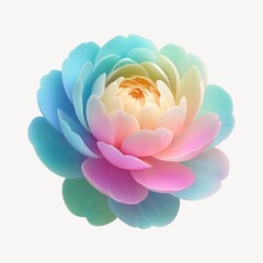 Naklejka premium Vibrant multicolored abstract flower