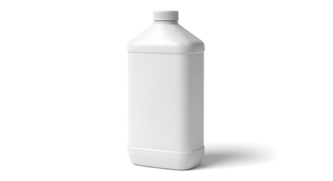 White Plastic Bottle with Screw Cap 2.