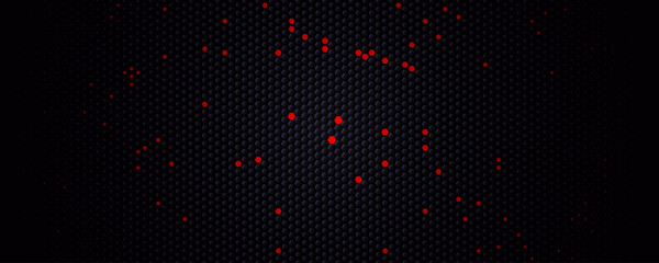 Healthcare data protection background, clean hex surface with red PHI warnings. HIPAA training, EHR access control. Medical IT backgrounds for hospitals. Vector illustration. © artyway