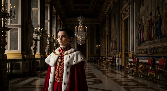 Regal Portrait in Grand Historic Hall.