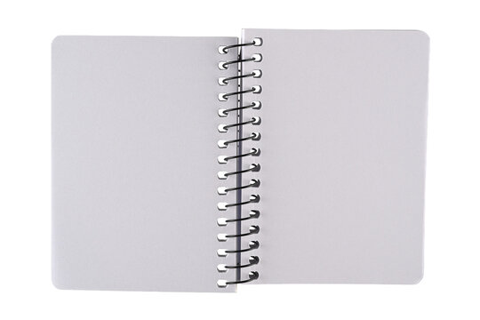 Libreta con las hojas en blanco, apertura horizontal
