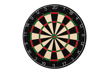 Obraz premium Professional Dartboard Front View – Isolated on Transparent Background