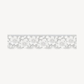 Elegant floral lace border design