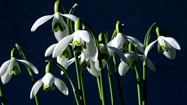 Snowdrop, early flower of the German spring flora 