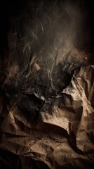 Burnt Crumpled Paper Abstract Texture