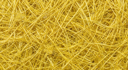 Obraz premium Dense and Sharp Yellow Fiberglass Insulation Fibers Texture