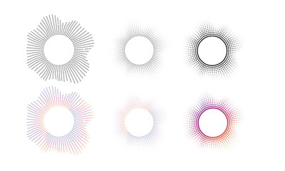円形サウンドウェーブ・イコライザーエフェクトセット