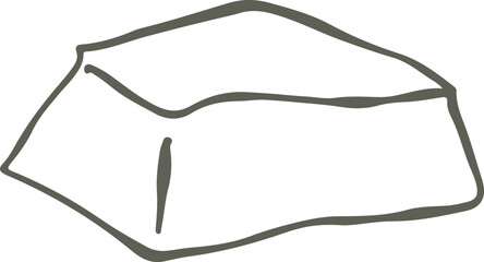 set of whimsical hand drawn stone, rock clipart collection © naekora