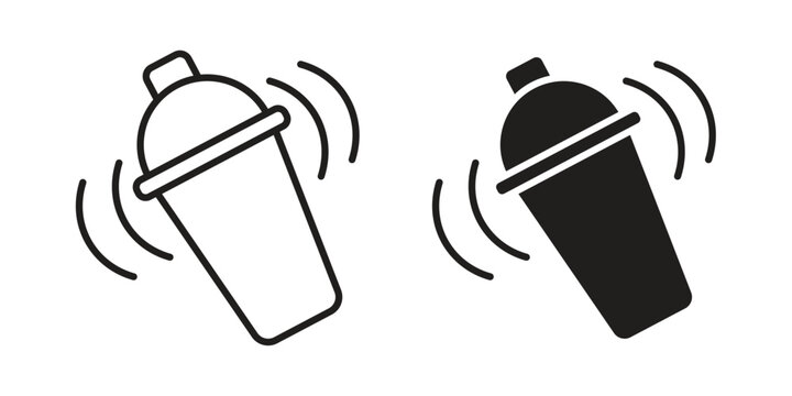 Shaker icon. Simple outline style concept. Thin line vector illustration.