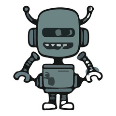 Fototapeta premium Cute Retro Robot Illustration