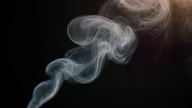 Smoke swirling in the darkness.