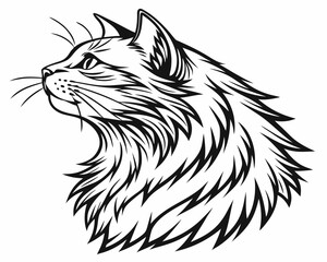 vector illustration of a cat © Habibur