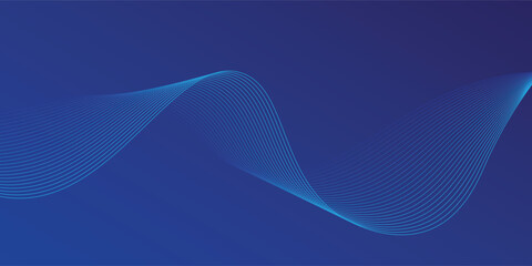 Abstract blue background with flowing lines for futuristic concept. Dynamic waves. vector illustration.