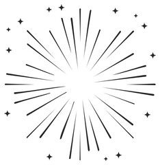 Obraz premium Abstract Burst of Lines and Stars Creating a Radiant Starburst Explosion Effect