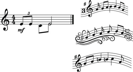 Title (20 Words): Black silhouette set of a Christmas angel playing a trumpet and two cheerful holiday elves for winter festive vector designs. © Amena