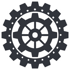 Obraz premium Gear Wheel Illustration Isolated, Technical Mechanism Concept, Industrial Design, Technological