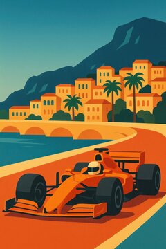 Vibrant coastal racing scene