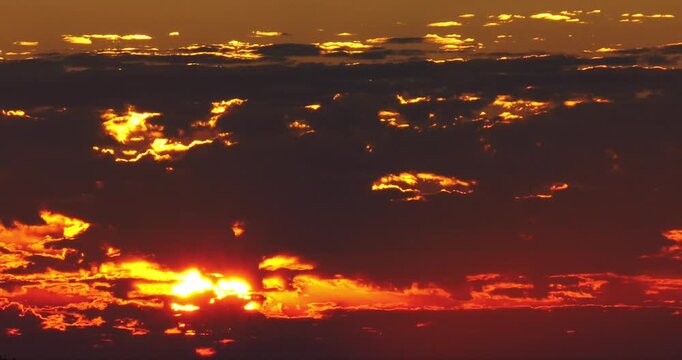 sunrise in the alpine forest in Garanas in spring in the mountains of Styria.