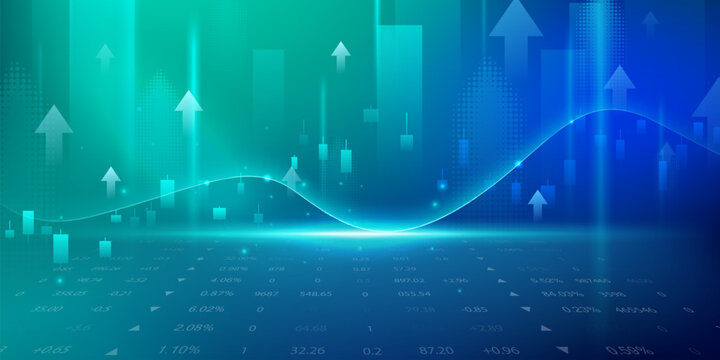 business vector illustration design Stock market charts or Forex trading charts for business and finance ideas.