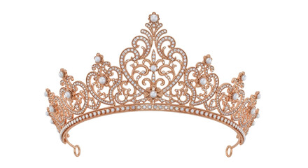 Isolated detailed ornate princess tiara with pearls and rhinestones for special occasions © Isolde