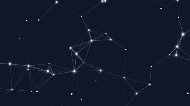Constellation Patterns in Dark Night Sky.