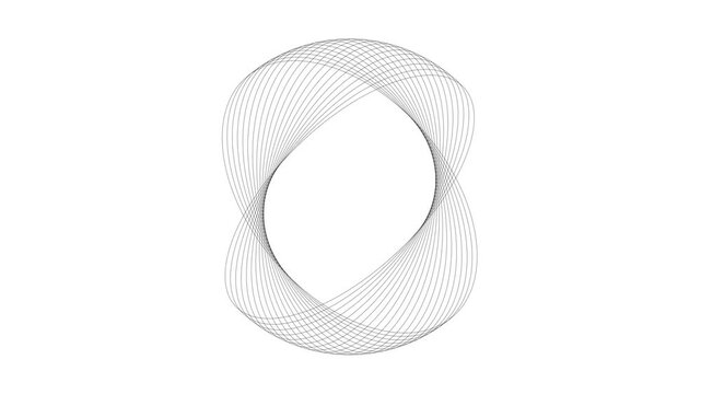 Kinetic Shape 77 &ndash; Dynamic Geometric Motion Graphics Animation, Abstract Moving Forms, Modern Minimal Design Elements for Promo and Social Media