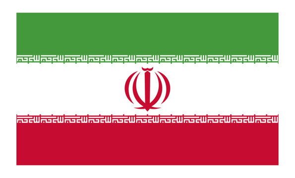 The flag of Iran on a transparent background.