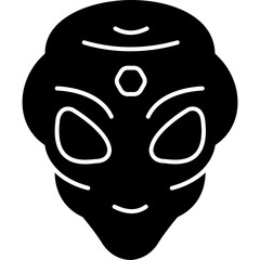 Fototapeta premium Alien Icon – Glyph Extraterrestrial Space Symbol