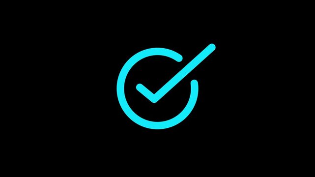 Check mark animation, tick mark icon, confirm icon motion, Represents approval, selection, and verification. Perfect for phone UI, app screens, and 4K motion graphics.