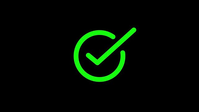 Check mark animation, tick mark icon, confirm icon motion, Represents approval, selection, and verification. Perfect for phone UI, app screens, and 4K motion graphics.