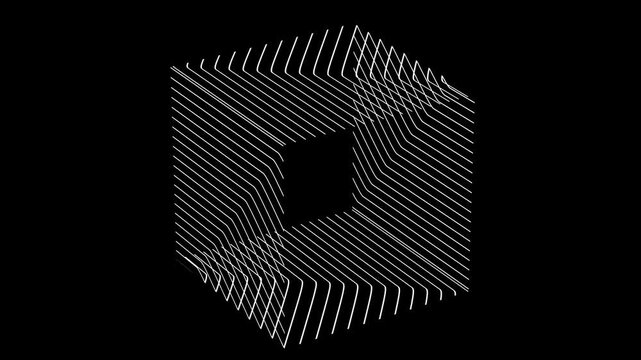 Kinetic Shape 88 &ndash; Dynamic Geometric Motion Graphics Animation, Abstract Moving Forms, Modern Minimal Design Elements for Promo and Social Media